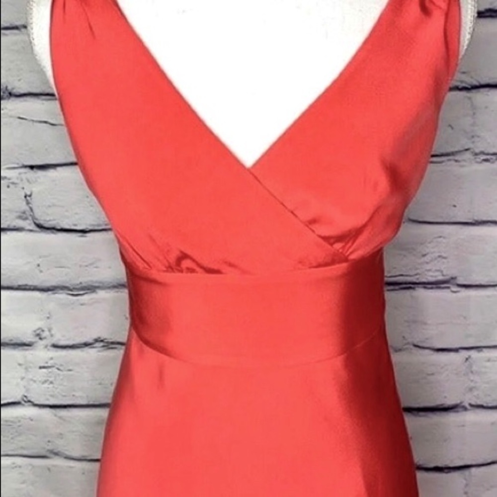 J. Crew coral/orange 100% silk A-Line Dress 6P